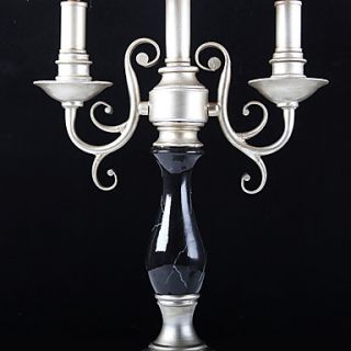 Vintage Elegant Metal Table Light With Fabric Shade In Symmetric Design