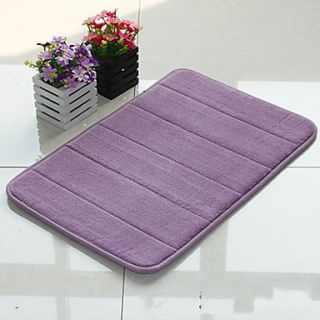 Bath Mat Memory Foam Stripe Pattern 16x24 Purple