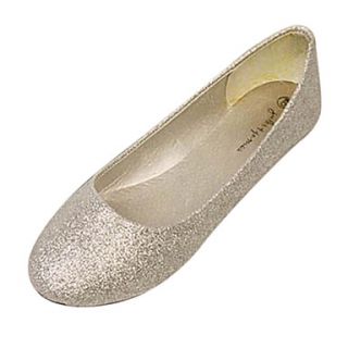 Sparkling Glitter/Faux Leather Flat Heel Ballerina Flats Shoes(More Colors)