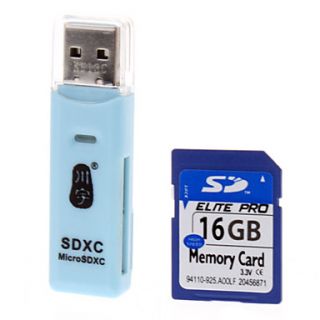 Hi speed Ultra SD Memory Card 16G with 2 in 1 Card Reader