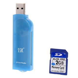 Hi speed Ultra SD Memory Card 2G with SSK Card Reader