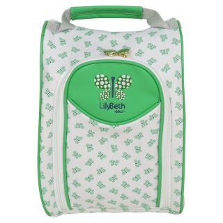 LilyBeth Golf Shoe Bag   Green Butterfly   LB85122