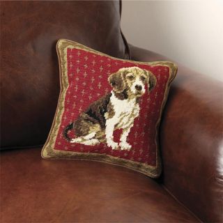 Dog Breed Needlepoint Pillows, Beagle