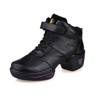 Womens Leather Dance Sneakers For Ballroom