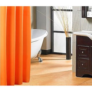 Shower Curtain Polyester Waterproof Pure Orange W72 x L72