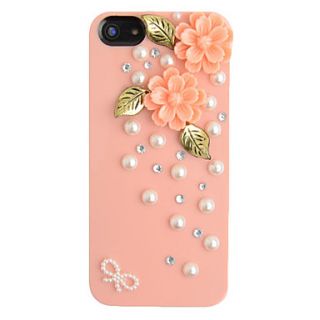 Double Flower Ornament Back Case for iPhone 5