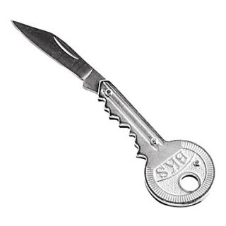Portable Key Style Silver Folding Knife