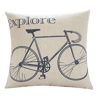 18 Classic Bicycle Sign Cotton/Linen Decorative Pillow Cover