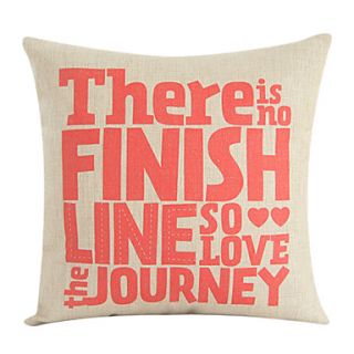 18 There Is No Finish Line Cotton/Linen Decorative Pillow Cover