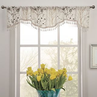 Elegant Country Wintersweet Scalloped Valance