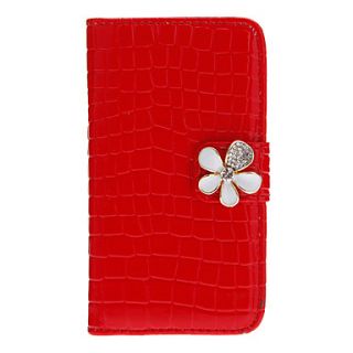 Crocodile Pattern Full Body Case with Card Slot for iPhone 4/4S (Assorted Colors)