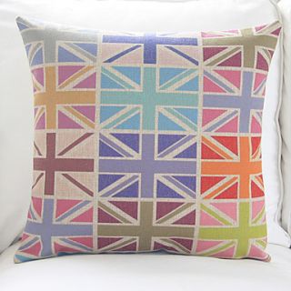 18 20 The Colorful Jack Union Cotton/Linen Decorative Pillow Cover