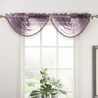 Graceful Purple Solid Waterfall Valance 26Wx26L (One Piece)