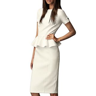 Womens Fitted Office Midi Dress