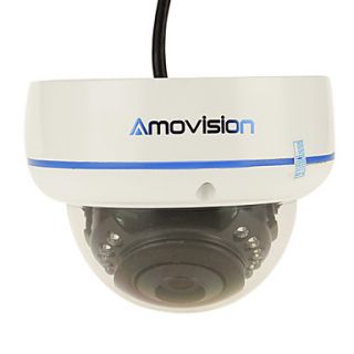 720P Onvif Mini Weatherproof Dome IP Camera (3.6 mm Lens, Day Night, Dual Stream, Motion Detection)