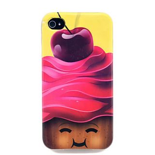 Chocolate Smiling Face TPU IMD Soft Case for iphone 4S/4
