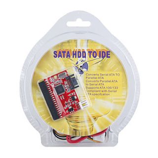 SATA HDD to 40 Pin IDE Master/Slave with Power Adapter Cable 0.18M