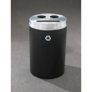 Glaro, Inc. RecyclePro Triple Stream Recycling Receptacle BCP 20 BK SA PLASTI