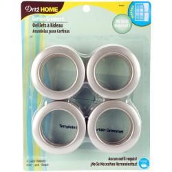 Dritz Home Champagne Curtain Grommets (set Of 8) (ChampagneGrommet opening 1 inch Grommet rim width 1/4 inchFor rods up to 13/16 inch diameter for sheer to drapery weight fabricsCare Machine washableDo not iron tumble dry or dry cleanAlso can be used a