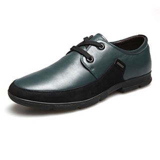 Leather Mens Casual Oxfords with Lace up