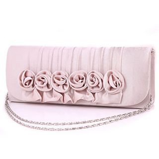 Fabric Wedding/Party Evening Handbags/Shoulder Bags With Floral Rosette(More Colors)