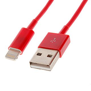 iOS 7 Compatible 8 Pin to USB Matte Cable for iPhone 5/5S and Others (100cm,Assorted Colors)