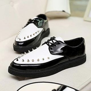 Mens Faux Leather Low Heel Comfort Oxfords Shoes With Rivet