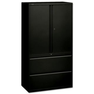 HON 800 Series 36 Lateral File with Storage 885L Finish Black
