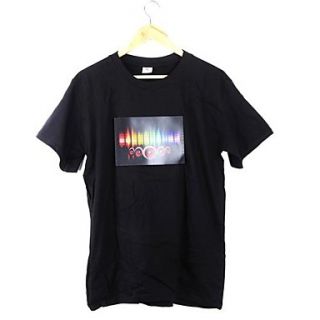 Most Popular Music Activated Flashing Colorful Equalizer Electronic Dance LED T shirt