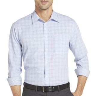Van Heusen Office Essential Button Front Shirt, Blue, Mens