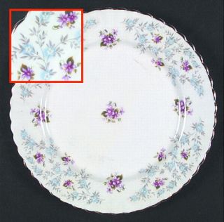 Royal Stafford Enchantment Salad Plate, Fine China Dinnerware   Purple & Blue Fl