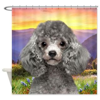  Poodle Meadow Shower Curtain  Use code FREECART at Checkout