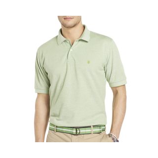 Izod Short Sleeve Solid Oxford Polo Shirt, Green, Mens