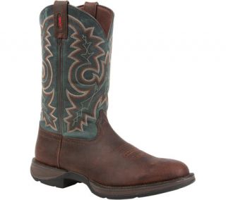 Mens Durango Boot DB017 12 Pull On Western   Brown/Teal Boots