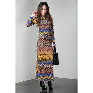 Womens Print Long Pattern Dress