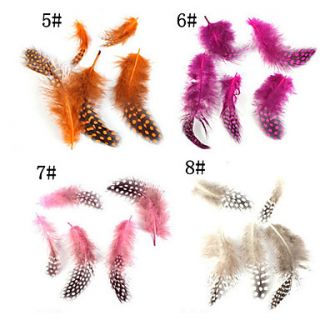20PCS 4 Mixed Color Mini Feather Nail Art Decoration(NO.5 8)