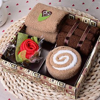 Cake Towel,High class 100% Colour Swiss Roll and Rose Shape