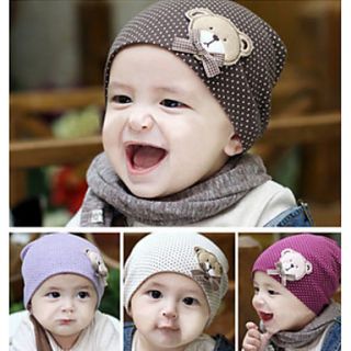 Kids Dot Pattern Little Bear Cap