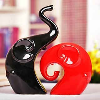 9Modern Style Elephant Type Ceramic Collectibles(2 PCS)