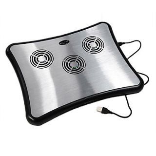 Notebook Aluminium Cooling Pad Laptop Cooler Stand with 4 Ports USB HUB