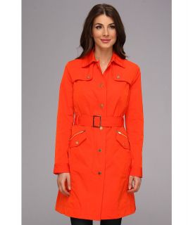 Jones New York Belted Trench Womens Coat (Orange)