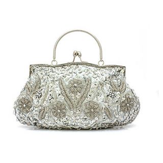 Freya WomenS Fashion Handmade Beaded Bag(Silver)