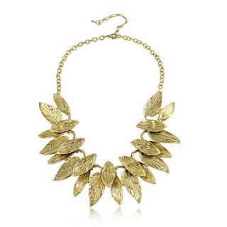 Yumfeel Womens Vintage Gold Leaves Link Necklace