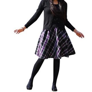 Womens Plaid WooL Casual Middle Skirts