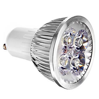 L201229 6 GU10 4W 360lm 6500K White Light 4 SMD LED Lamp   Silver White (AC 85~245V)