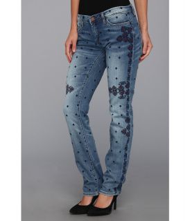 Blank NYC The Legacy Embroidered Straight Leg in Ice Pick Womens Jeans (Blue)