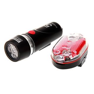 Super Bright 5 LED Headlight and 3 LED Taillight BV Bicycle Light Set