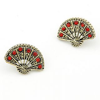 Exquisite Alloy With Rhinestone Fan Shaped Womens Earrings