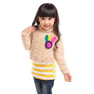 Girls Fleece Stipe Splicing Tees