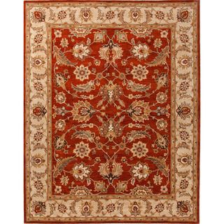 Hand tufted Traditional Oriental Red/ Orange Rug (10 X 14)